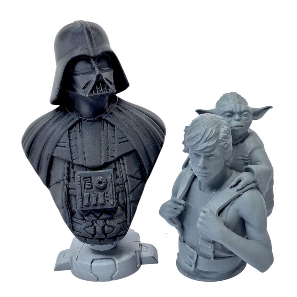 Star Wars 3D Printed Darth Vader Luke Skywalker Yoda Bust Set Headphone Stand